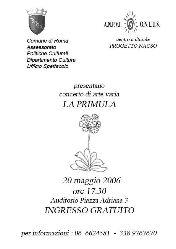 Locandina del concerto