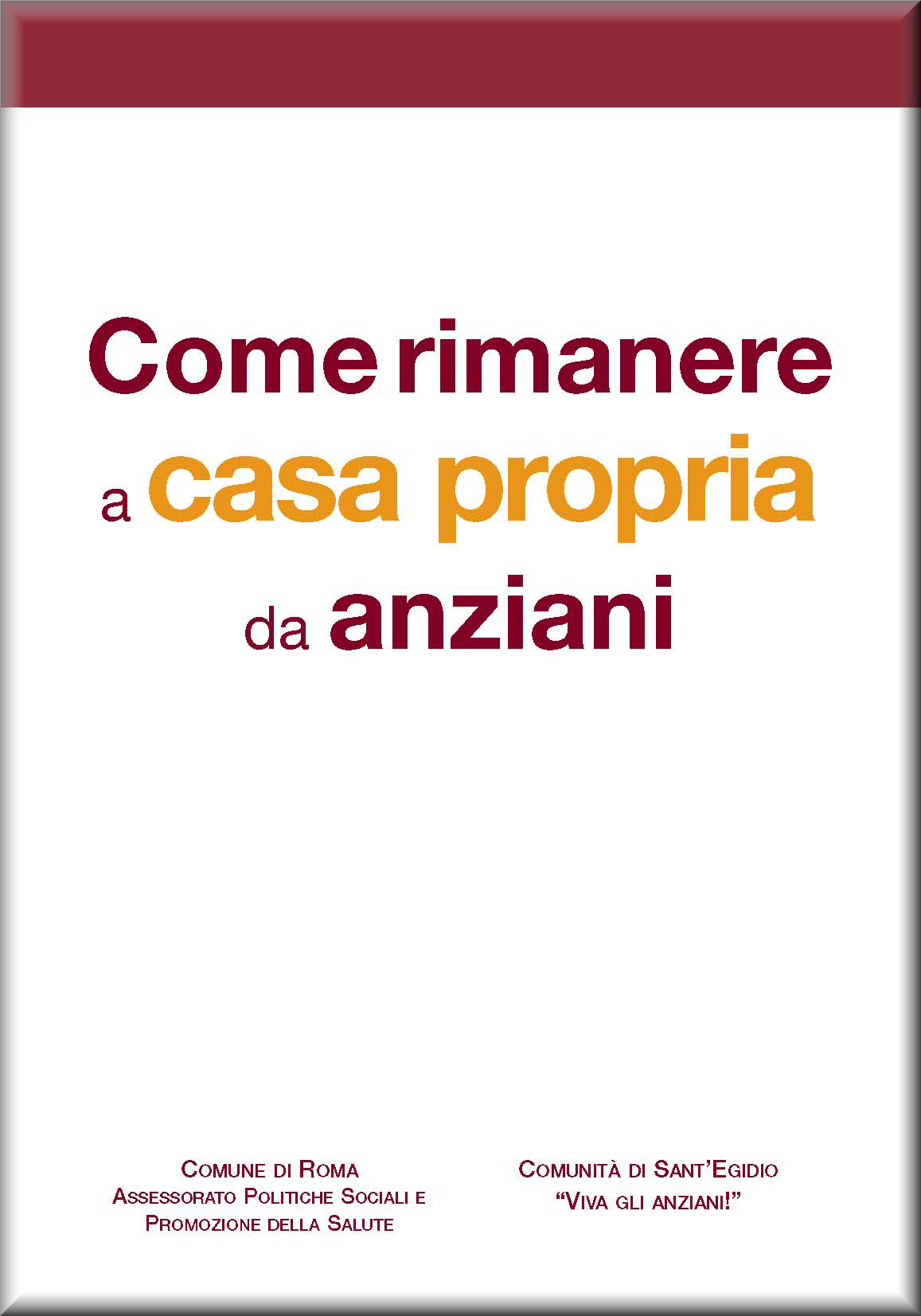 Immagine della guida edita da Comune di Roma e Comunita' di Sant'Egidio, clicca per scaricarla in formato PDF